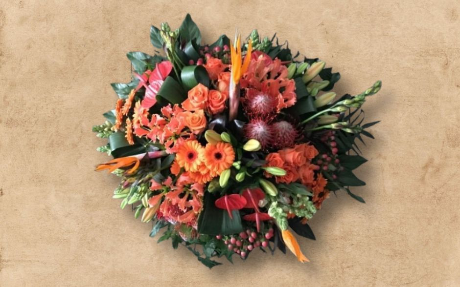 Biedermeiers kleur oranje