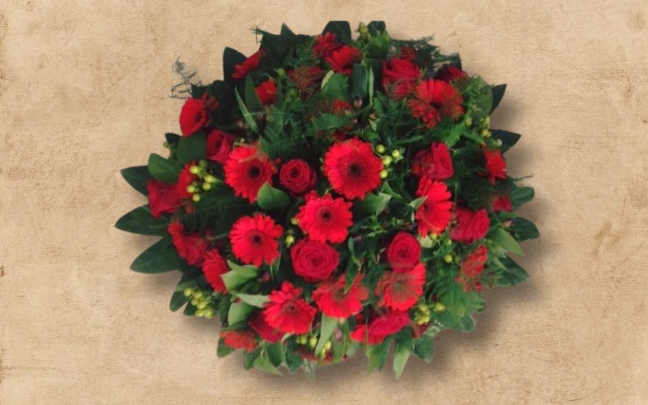 Biedermeiers rood rouwwerk