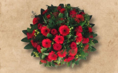 Biedermeiers rood rouwwerk