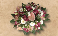 Biedermeiers roze en wit