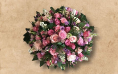 Biedermeiers roze rozen